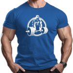 Roaring Gorilla Men's Bodybuilding T-Shirt | Gym Training Workout Tee | Slim Fit Fitness Shirt | Soft Cotton Blend | Casual & Activewear