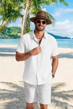COOFANDY MEN’S TEXTURED BUTTON DOWN SUMMER SHIRT(bundle of 10 Products) - Image 4